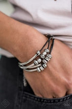 Load image into Gallery viewer, We Aim To Please - Black &amp; Silver Bracelet - Paparazzi

